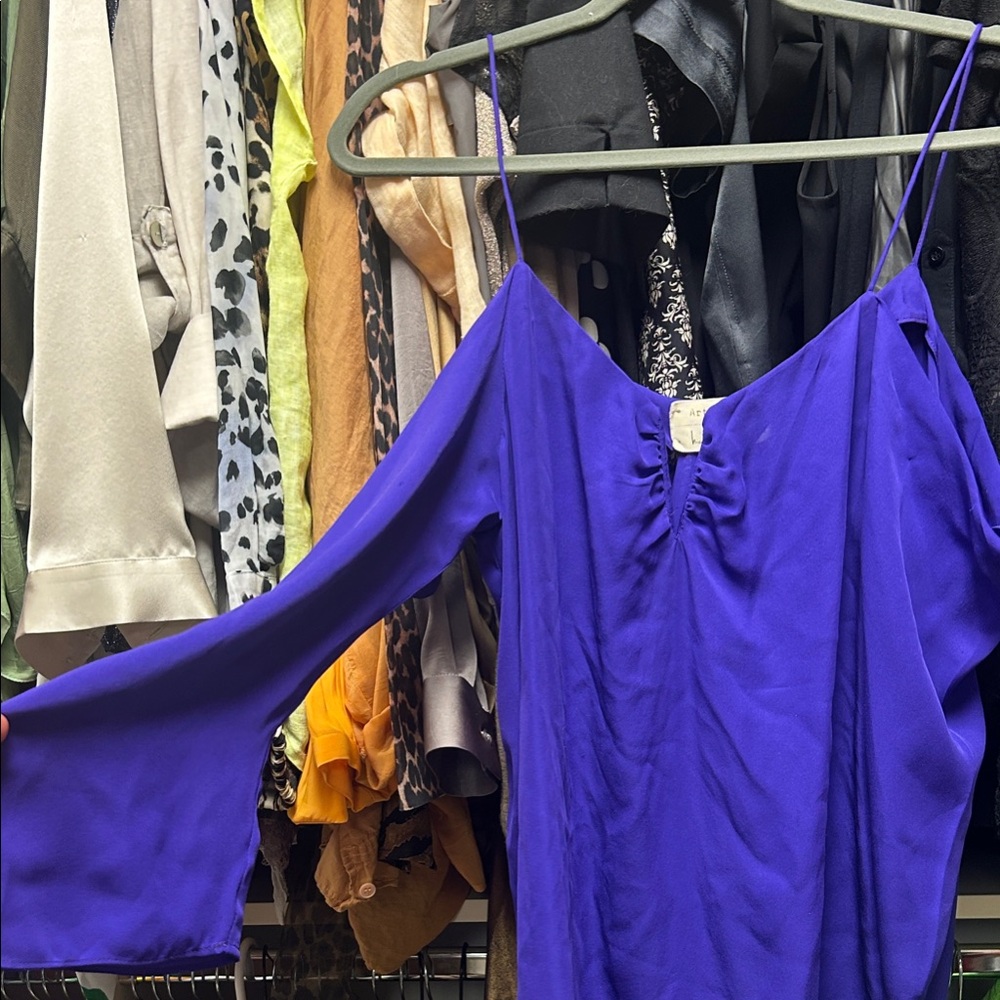 Silk Purple Women's Off the Shoulder Top